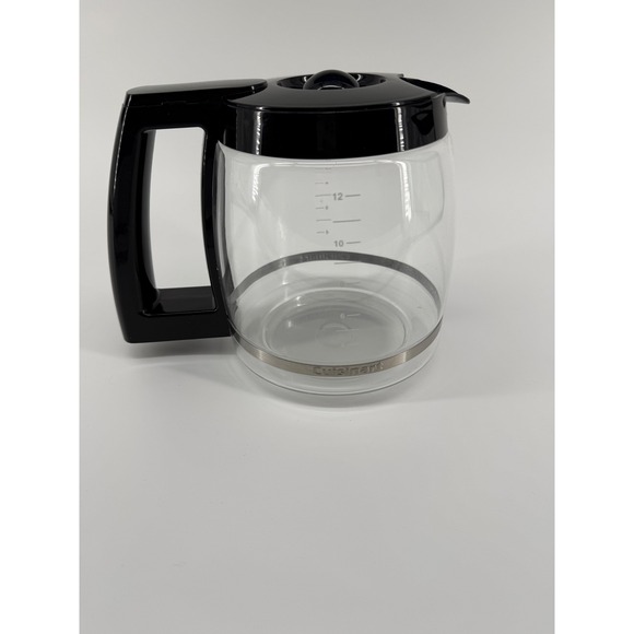 Cuisinart Other - Cuisinart 12 Cup Replacement Glass Carafe Black Handle Lid Coffee Maker Part
